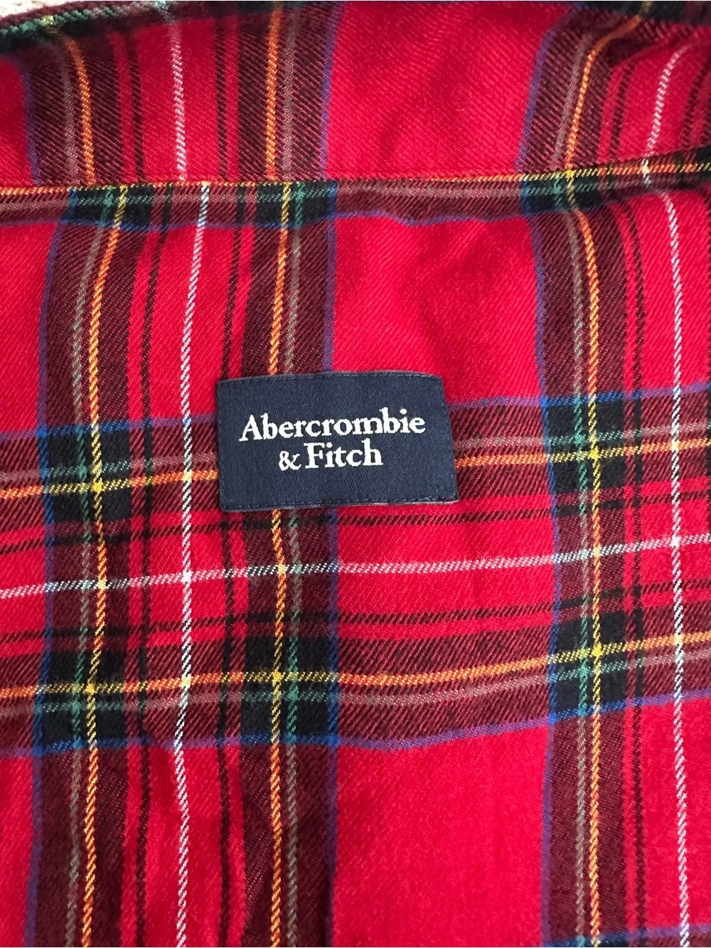 Abercrombie & Fitch NWT Dog Shirt Red Plaid Holiday Pet Apparel Size L